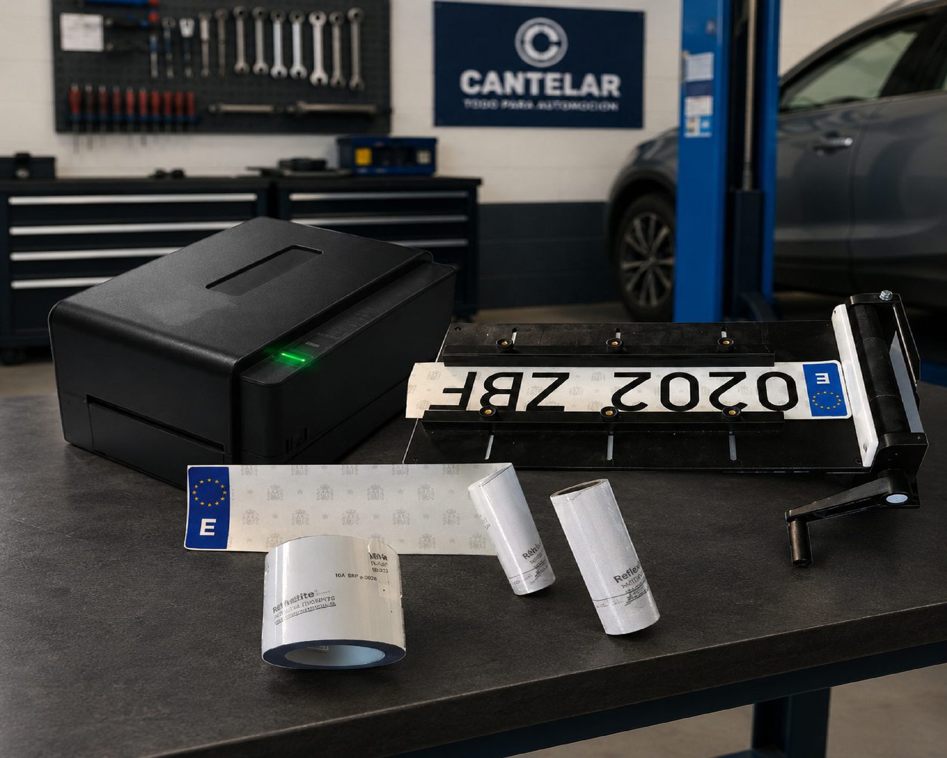 Maquina de hacer placas de matricula